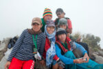 Students at the peak of Mt. Apo in the Kidapawan side pose for a souvenir shot in this file photo taken April 2009. MindaNews photo by Bobby Timonera