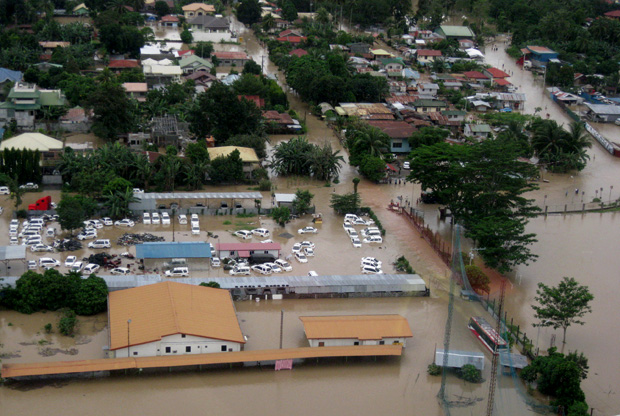Aerial photo shows the flooded area near Gem Village in Brgy. Maa, Davao City on Sunday, January 20. Photo Courtesy of Bong Go / Office of the Vice Mayor