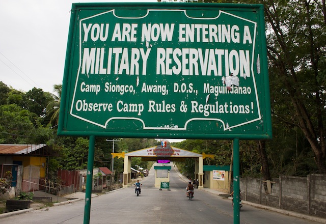 To reach Cotabato Airport, passengers have to pass through a military `camp since the airport is part of a military reservation. MindaNews photo by Toto Lozano
