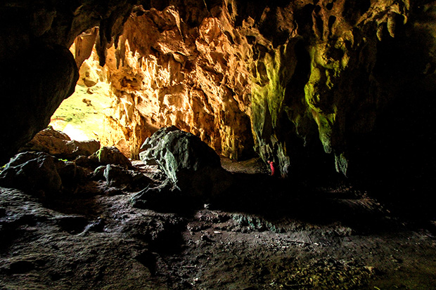 ECOTOURISM POTENTIAL. Inside the Lope Cave in Barangay Pisan, Kabacan, North Cotabato. File photo taken 26 January 2014. The DENR is pushing to develop caves in Region 12 for ecotourism. MindaNews photo by Keith Bacongco