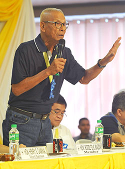 CONSTITUTIONAL SCRUTINY. Rep. Rodolfo Biazon (lone district, Mandaluyong City) says the proposed Bangsamoro Basic Law should pass scrutiny on its constitutionality to prevent a repetition of the war that broke out in 2008 after the Supreme Court junked the Memorandum of Agreement on Ancestral Domain. MindaNews photo by Froilan Gallardo