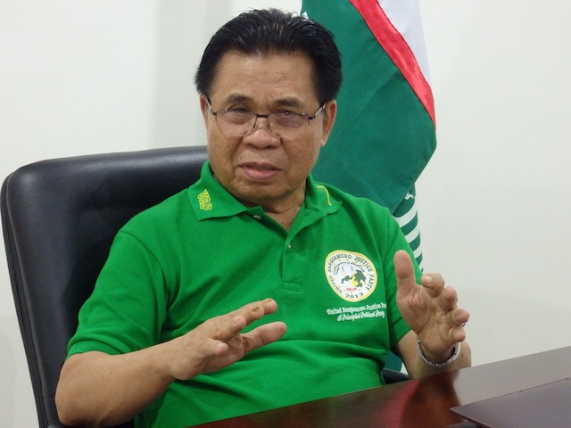 MILF chair Al Haj Murad Ebrahim, concurrent chair of the United Bangsamoro Justice Party. MindaNews photo by GG Bueno 