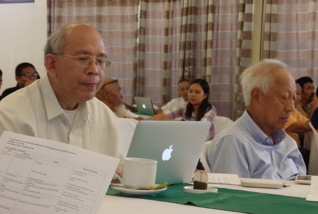 Fr. Joel Tabora SJ, President of the, Ateneo de Davao University and Atty. Christian Monsod, former Comelec chair and a member of the 1986 Constitutional Commission. MindaNews photo by CAROLYN O> ARGUILLAS