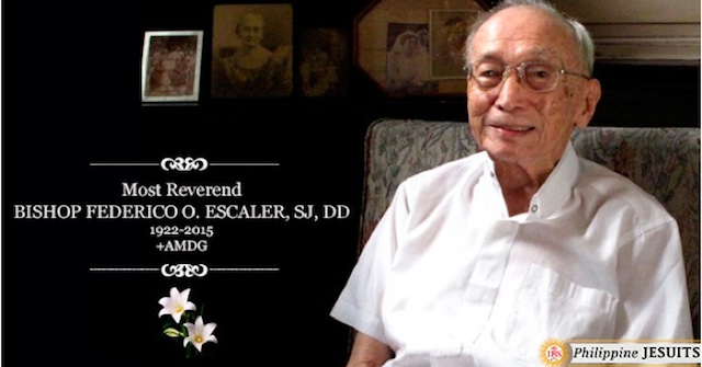 Bishop Federico Escaler, SJ. Photo from the website of the Philippine Jesuits 