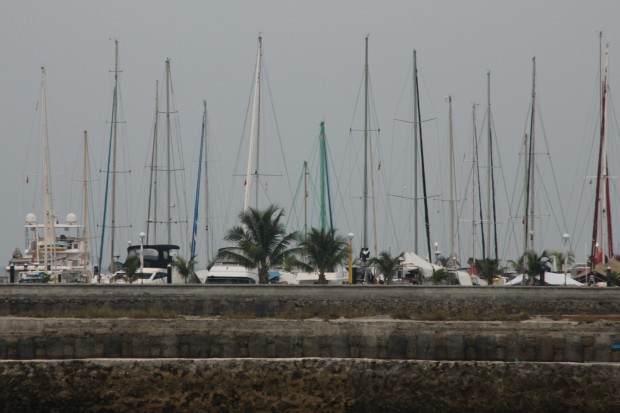 Yachts dock at Holiday Oceanview in Barangay Camudmud, Island Garden City of Samal on September 23, 2015, two days after three foreign nationals and a Filipina were abducted at the resort. MindaNews photo by TOTO LOZANO 