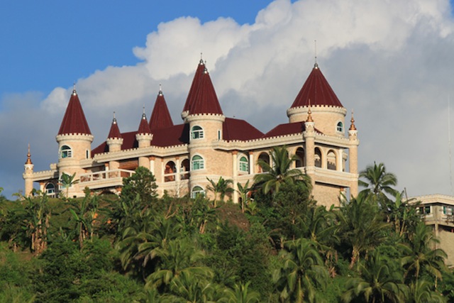 CASTLE ON A HILL. The residence of Governor Glenda Ecleo of Dinagat Islands in San Jose town is also where the Supreme Master of the Philippine Benevolent Missionaries Association (PBMA) lives. The governor, who is unopposed in his reelection bid is a member of the United Nationalist Alliance (UNA) whose standard bearer is Vice President Jejomar Binay. The Supreme Master said Dinagat residents will go for Mindanawon Presidential bet Rodrigo Duterte. MindaNews file photo by ROEL N. CATOTO 