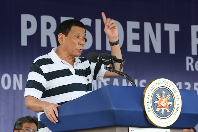 President Rodrigo Duterte challenges the United Nations and European Union to come to the Philippines and probe the alleged extrajudicial killing activities in the country, during his speech at the inauguration of the Filinvest Development Corporation (FDC) Misamis 3x135 MW Circulating Fluid Bed (CFB) Coal Thermal Plant in Villanueva, Misamis Oriental on September 22. KING RODRIGUEZ/PPD