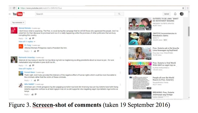Figure 3. Screeen-shot of comments (taken 19 September 2016) L