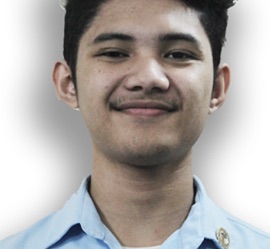 Reil Benedict Obinque, 19, BS Education, Major in Mathematics. Editor in Chief, Atenews, Ateneo de Davao University