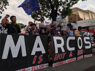 In Cagayan de Oro City, students joined victims of martial law in Friday's protest. Photo by Cong B. Corrales 