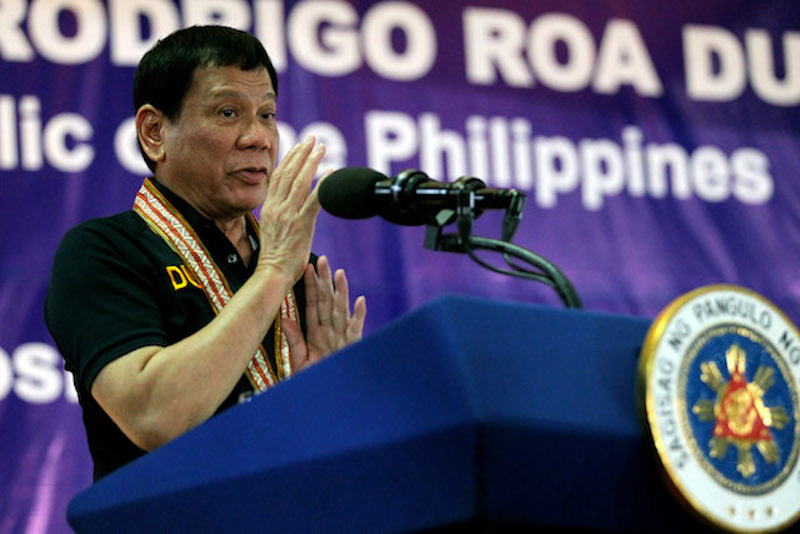 President Rodrigo Roa Duterte addresses the graduates of the Motorcycle Riding Course Class 06-2016 in a ceremony at the Felis Resort Complex in Davao City on December 2, 2016. Duterte said Special Assistant Bong Go did not call PNP chief Ronald dela Rosa to reinstate Supt. Marvin Marcos. He later told CNN Philippines he gave the orders to dela Rosa. SIMEON CELI JR./Presidential Photo 