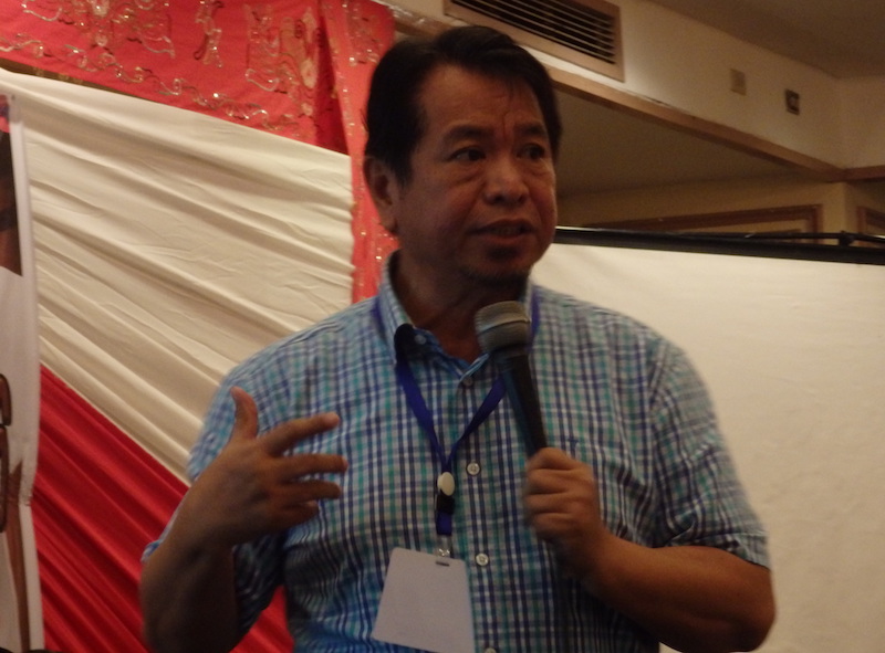 Lawyer Randolph Parcasio at the Kusog Mindanaw conference on federalism on November 30. Parcasio has been named by MNLF founding chair Nur Misuari as head of the peace implementing panel. MindaNews photo by Carolyn O. Arguillas 