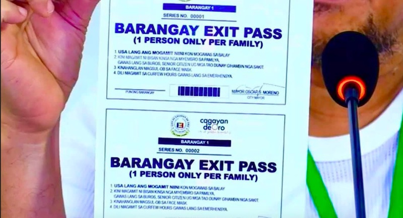 In Cagayan de Oro, 'no pass, no travel' policy starts April 20. | MindaNews