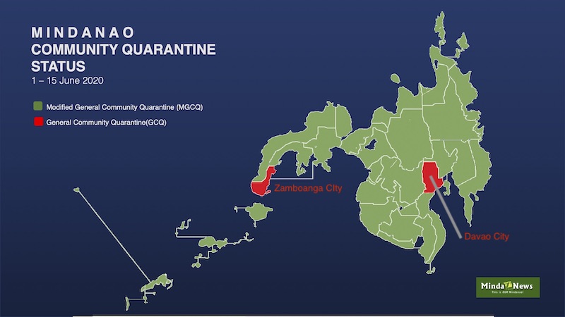 Davao and Zambo cities still under GCQ until June 15; the rest of
